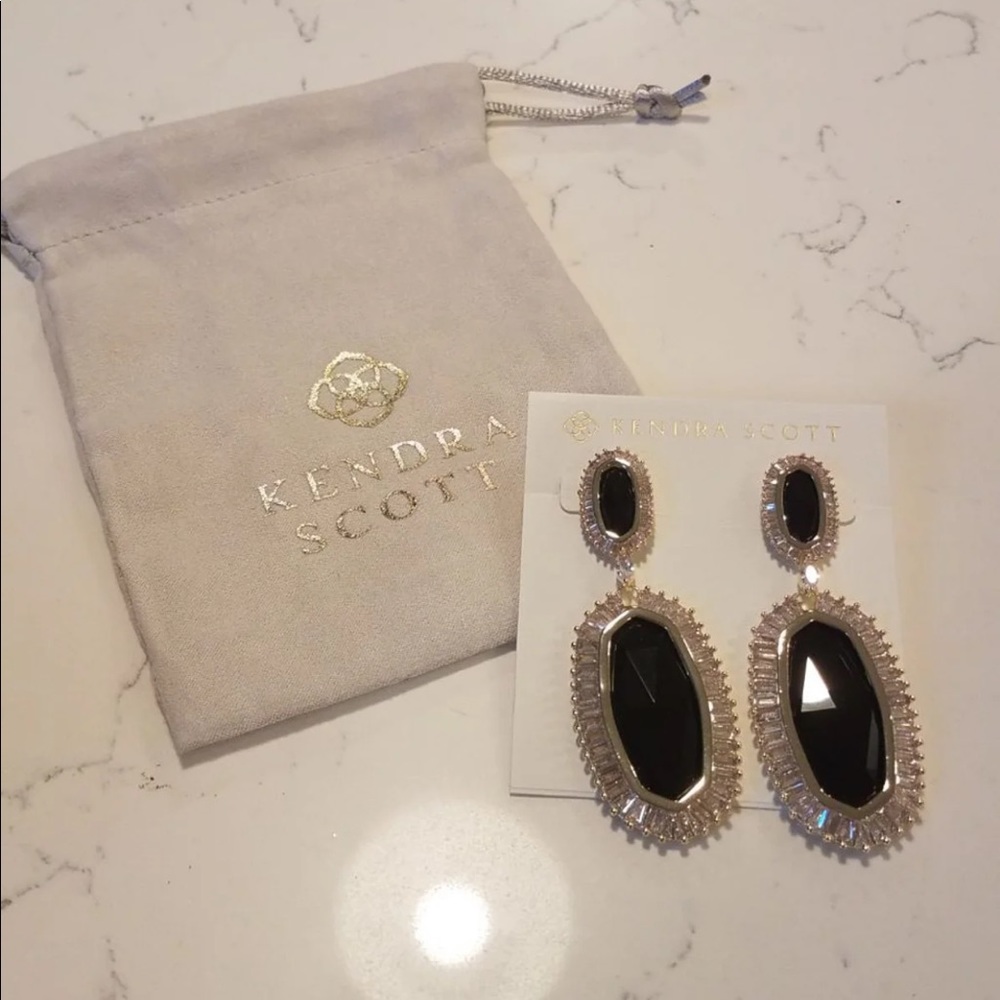 Kendra Scott Black Kaki Earrings